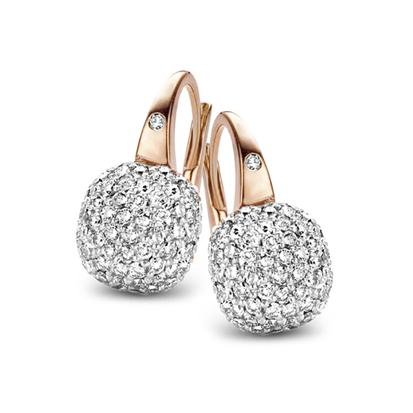 Bigli - White diamond earrings