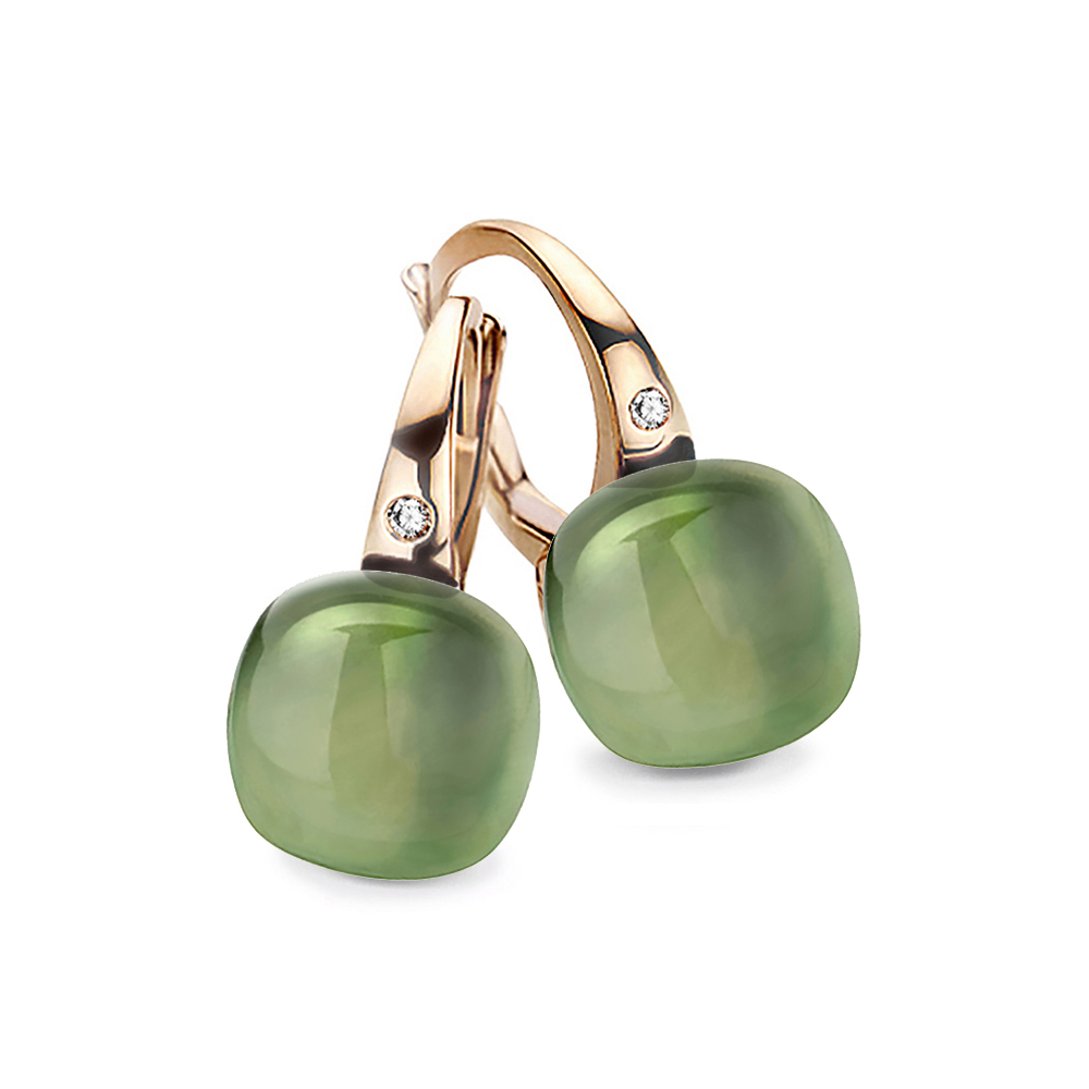 Bigli - Green aventurine earring